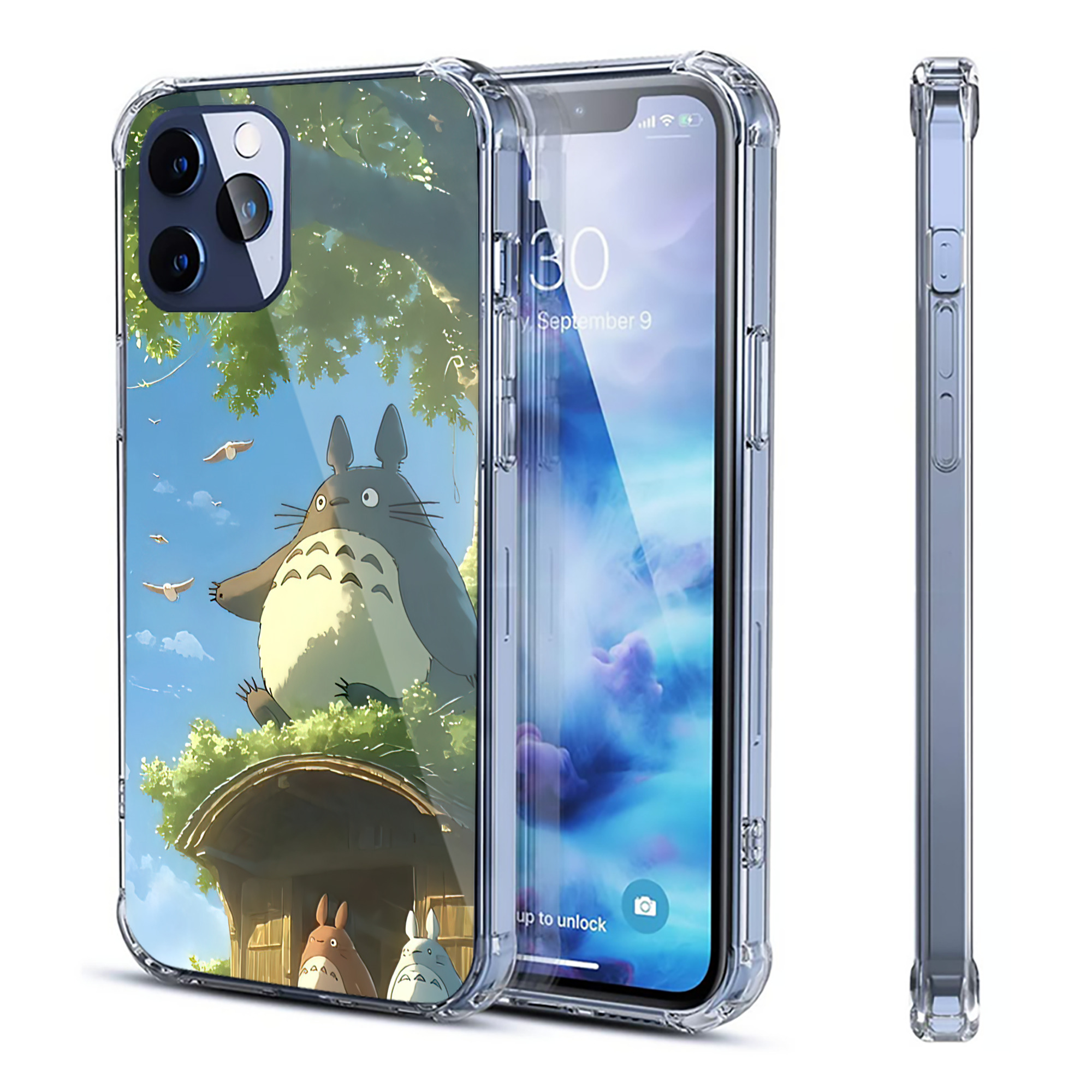（画像用） となりのトトロ 草壁メイ 草壁サツキ My Neighbor Totoro Satsuki Kusakabe Mei Kusakabe 【iPhone 12シリーズ対応】透明スマホケース（クリアソフトケース）